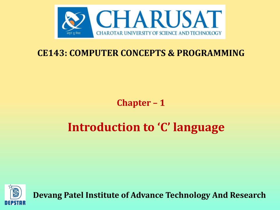 Introduction to C language