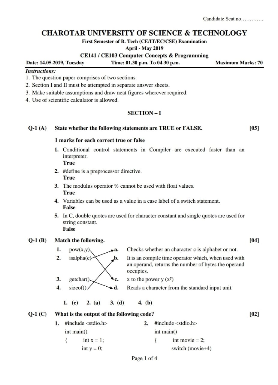 paper solution 7